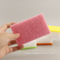 Rainbow Color scouring pad with magic cleaning sponge